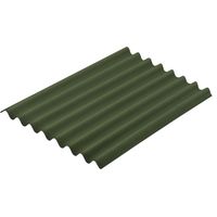 Lastra ondulata da copertura ONDULINE. Dimensioni 100 x 76 cm. Colore verde