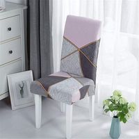 Dining Chair Cover, Patchwork Printed Chair Cover Washable Stretch Wedding Hotel Restaurant Decor, Style A