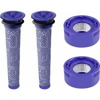 Filter-Kit mit 2 Nachmotorfiltern für Dyson V7 V8 und 2 Vormotorfiltern für Dyson V6 V8 V7 DC58 DC59 Dyson Staubsauger-Zubehör
