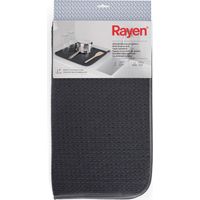 Rayen Plate Drainer Mat Kitchen Dishes Drainer Super Absorbent Material Asciugatura rapida Evitare l'umidità Grigio scuro 40x46 cm