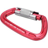 Camnal Outdoor Mountaineering Lock Léger Résistant à la Corrosion Verrou Principal de Type D (Rouge)