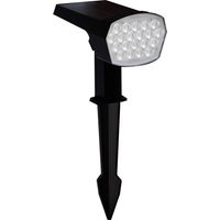 Arum Lighting – Spot piquet solaire 400 Lumens – Lumière blanche chaude 3000K ou froide 6500K – Angle d’éclairage 30° – Plastique résistant aux intempéries