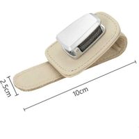 Support de lunettes de voiture, voiture de clip de support de lunettes de soleil de voiture de pare-soleil Porte-lunettes de soleil Clip de lunettes en cuir pour visière de voiture avec pince