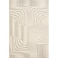 Tapis salon et chambre 280x380 crème rectangle tissé motif simple LYN9 CERNAN B
