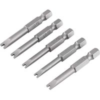 Set di 5 punte per cacciavite in lega di acciaio S2 da 50 mm di lunghezza, gambo esagonale da 1/4", set di punte per cacciavite magnetico a forma di U per riparazioni meccaniche di elettricisti