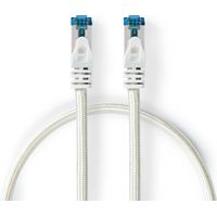 Cable reseau cat6a sftp rj45 male rj45 male 300 m snagless round braided pvc silver carton avec fenetre couverte 83961