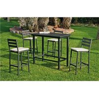 Hevea Tropea ensemble bar finition anthracite