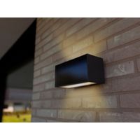 HYBRID LED Außenwandleuchte INKA, Solar & Strom 230V, Anthrazit 18cm breit
