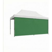 Toile latérale pour gazebo de jardin 3X4.5 M Toile avec velcro différentes couleurs verte