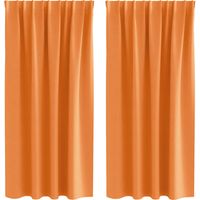 Rideaux occultants,Rideaux anti-lumière avec des rideaux Orange Polyester CFW32581