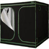 ZELSIUS Grow Tent 200 x 200 x 200 cm schwarz/grün Pflanzenzucht Indoor