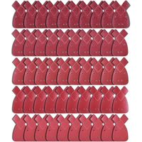 50 Pièces Feuilles Abrasives Feuille de Ponçage 10 X Grains 40/60/ 80/120/ 240 Papier Abrasif Triangles de Ponçage Fit Black and Decker Detail Palm Sander,AAFGVC