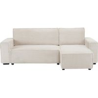 Sofá esquinero de pana "Opera" - 3 plazas - Beige
