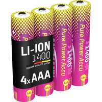 Ansmann Li-Ion Akku Micro AAA Typ 1400 (min. 1250 mAh) Akku-Set Li-Ion 1250 mAh 1.5 V 1 St.
