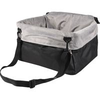 Flamingo Asiento de Coche Gris y Negro para Perro Pequeño