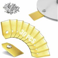 Lot de 30 lames de rechange pour tondeuse robotique en métal, lame de coupe gazon sans fil pour Husqvarna Automower 450x 415x Flymo Gardena YardforceGold