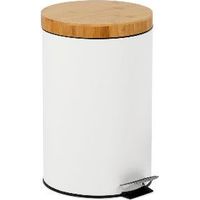 ANDREA HOUSE CC72107 Papelera Cocina Metal Blanco 12Lt - ref: CC72107