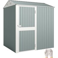Abri de jardin métallique 3,5 m² 209x177x236 cm toit en pente ventilation abri outils jardin sécurisé extérieur
