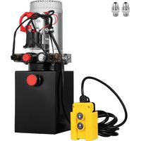 Mophorn Unita di potenza idraulica a doppia azione, serbatoio in acciaio da 4 litri, pompa idraulica da 12 V CC per sollevamento auto con rimorchio ribaltabile
