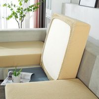 Housse De Coussin De Canapé De Siège Extensible D'angle Housse De Protection Pour Meubles Couvre Pour Canapé Antipoussière Couleur Crème, 1 Seat (50-63cm)