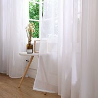 Voilage en Polyester pour Fenêtre - Valance Décorative Salon Chambre (Violet)