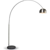 Qazqa – Lampe d'arche moderne en acier – Hauteur 220 cm – Abat-jour réglable E27 – Éclairage intérieur pour salon – Compatible LED et halogène