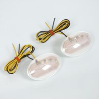 Paar Led-Blinker Typ Katzenauge zum Kleben und Clippen für