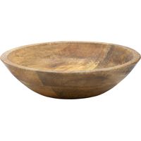 Mango Schale rund lebensmittelecht - Ø 30 cm - Holz Obst Schüssel natur - Servierschale Dekoschale Tischdeko Kleinkram Ablage