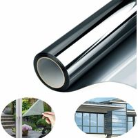 Film Fenêtre Anti Regard Film Miroir sans Tain Anti UV Film de Protection Solaire Film Auto-Adhésif (40x200cm)