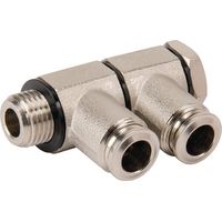 Racor acodado doble de inserci贸n a presi贸n'6x1/8" UNIVERSAL BCS618BB