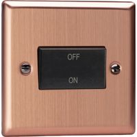 Varilight 10A Fan Isolating Switch (3 Pole) Brushed Chrome