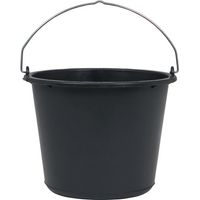 Baueimer 12l schwarz Recycling-Kunststoff