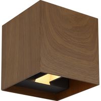 Globo Veronika Applique murale d'extérieur aspect bois foncé IP54 2 LED 3000 K