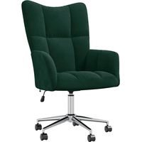 Chaise de relaxation Vert foncé Velours