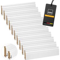 KGM Hamburger Sockelleiste weiß ECO MDF RAL 9016 19x60mm – 22m (10 St)