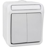 Interrupteur pour gamme Peranova 102445 Pera gris clair, gris foncé
