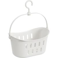 Wall Mounted Shower Basket, Kitchen Storage Organizer, Compact Size for Multi Purpose Use, Strong Detail Feature, Household Utility Category, Hanging Basket with Hook for Vegetables Fruit Bathroom