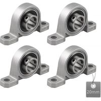 Palier à semelle, roulement à billes, roulement en alliage de zinc, palier à semelle, roulement à billes, avec base en fonte massive (taille : 20 mm)
