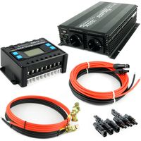 Solar Set 1500 Watt Wandler 30A Laderegler Stecker Kabel Photovoltaik Inselanlage Zubehör