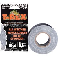 Heavy-Duty T-Rex Duct Tape 25mm x 9.1m in Graphite Grey – Ferociously Strong, Versatile Repair Tape