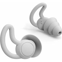 Bouchons d'Oreille Pour Dormir,Bouchon D'oreille Anti Bruit en Silicone,Bouchon Doux D'oreille Imperméables ,Protection Auditive Bouchons d'Oreille,pour Ronfler,Voyager, Étudier (gris)