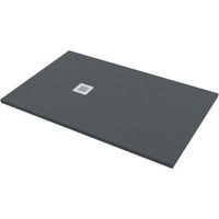 Piatto doccia rettangolare in marmoresina grafite modello stone free h2,8 cm 80x100 BARBOTTINA