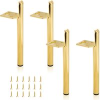 4X 20cm metallo oro mobili gambe divano gambe supporto regolabile armadio gambe divano gambe letto