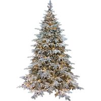 Albero di Natale Pino Verde Innevato Le Stelle St. Moritz H 180cm x L 130cm Super Folto Effetto Real-Touch con 2000 Luci Led Incorporate 1958 Rami