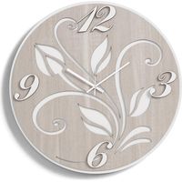 Orologio rotondo moderno D50 FIORE in legno laminato BRC