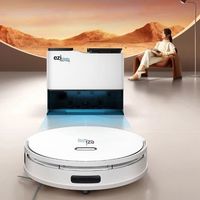 Verbundenes Saug- und Wischroboter mit Entleerungsstation - EZICLEAN All In One Z15 Pro - 10.000 Pa - 1,5 L - Weiß