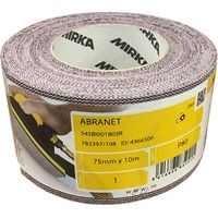 Mirka – Rouleau d'abrasif de ponceuse 545BI001123R 75mm x 10m – Grain 120 pour ponçage de bois dur et composites – Ponçage à sec sans poussière - 75mmx10m