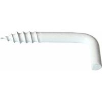 Gond da avvitare plastificato bianco filettato per legno Viswood2,5x25mm (lotto di 13 cerniere)