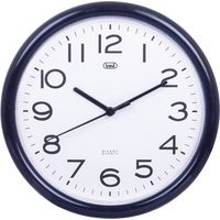 Trevi 0330100 Orologio da Parete, Aanalogico, diametro 25cm, Movimento Continuo al Quarzo, Nero