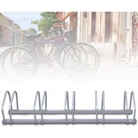 Wolketon Fahrradständer für 5 Fahrräder - Verzinkter Stahl - Boden- und Wandmontage - Platzsparend & Robust